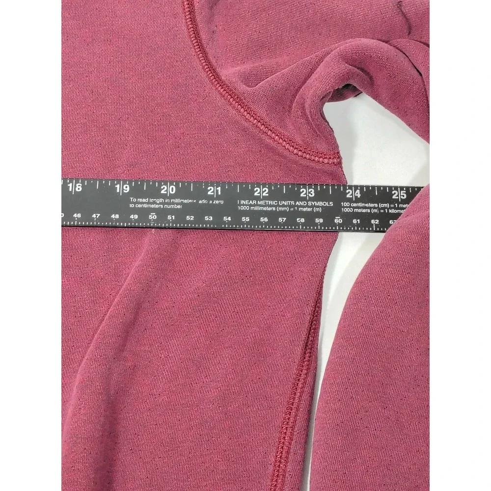 Nike Better‎ World Mens L Maroon Distressed Pullover Hoodie Swoosh Logo Burgundy
